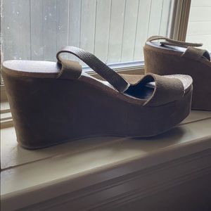 Pedro Garcia platform sandals. neutral color